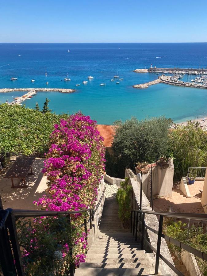 Villa L'Ensoleillee Vue Panoramique Mer, 250 M De La Plage Et Du Centre Ville Ментона Екстериор снимка
