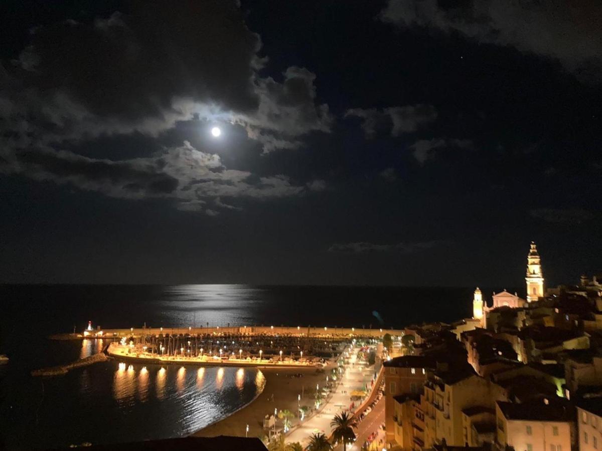 Villa L'Ensoleillee Vue Panoramique Mer, 250 M De La Plage Et Du Centre Ville Ментона Екстериор снимка