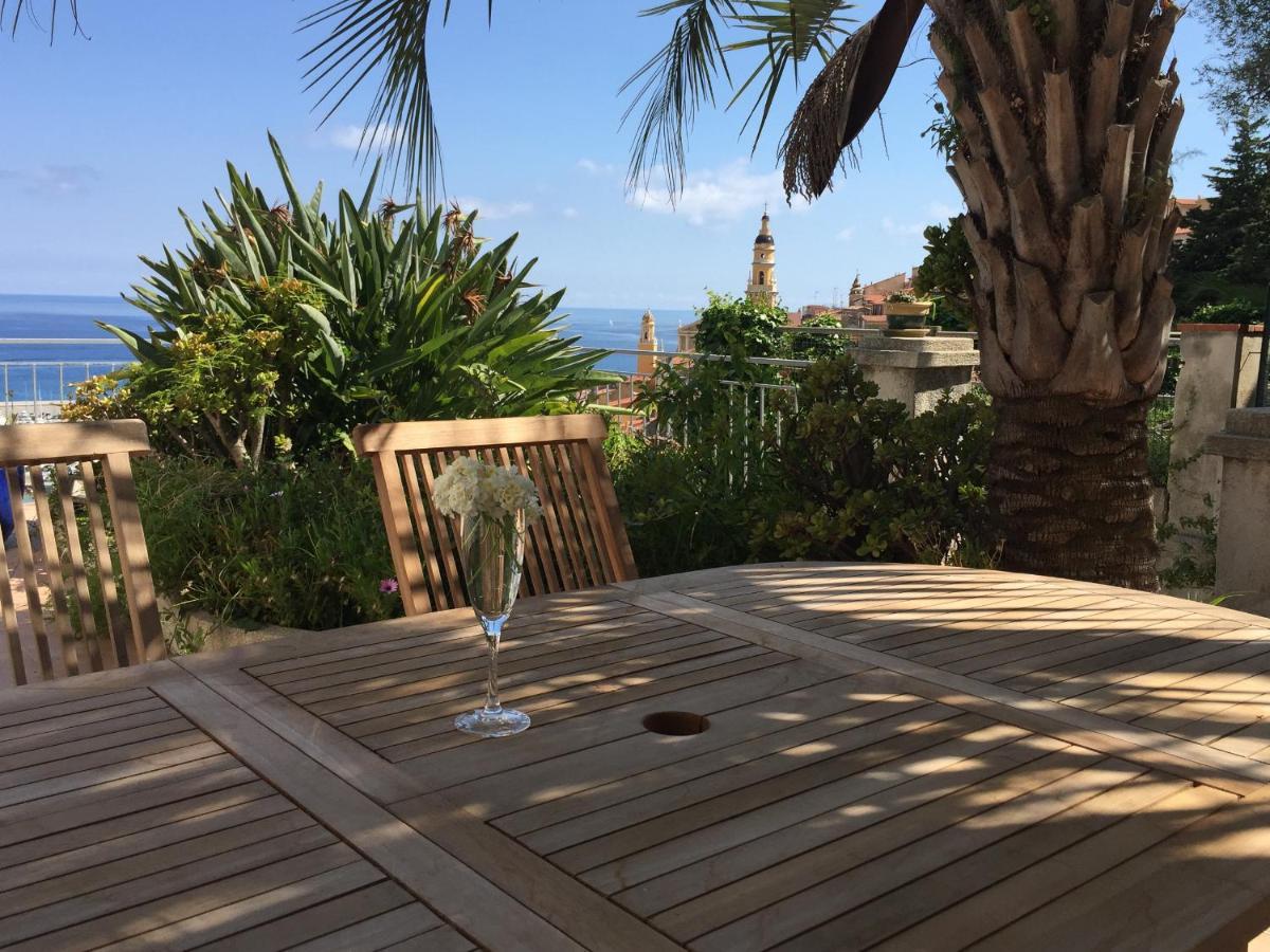 Villa L'Ensoleillee Vue Panoramique Mer, 250 M De La Plage Et Du Centre Ville Ментона Екстериор снимка