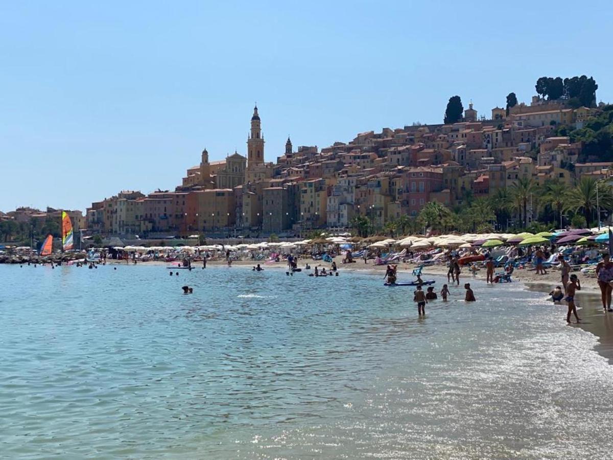 Villa L'Ensoleillee Vue Panoramique Mer, 250 M De La Plage Et Du Centre Ville Ментона Екстериор снимка